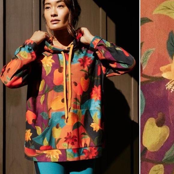 Farm Rio x Anthropologie Magda Hoodie in Fruit Print, size XS - Picture 1 of 6